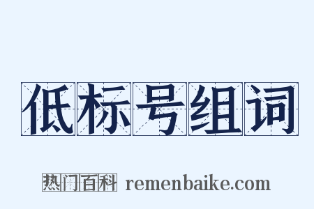 低标号组词是什么意思的图片